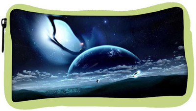 

Snoogg Eco Friendly Canvas Abstract Neon Earth Designer Student Pen Pencil Case Coin Purse Pouch Cosmetic Makeup Bag (GREEN) Pouch(Multicolor)