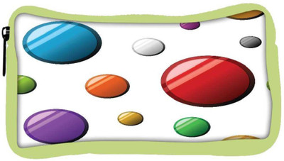 

Snoogg Eco Friendly Canvas Colorful Bubbles Designer Student Pen Pencil Case Coin Purse Pouch Cosmetic Makeup Bag (GREEN) Pouch(Multicolor)