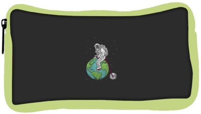 

Snoogg Eco Friendly Canvas Astronaut Designer Student Pen Pencil Case Coin Purse Pouch Cosmetic Makeup Bag (GREEN) Pouch(Multicolor)
