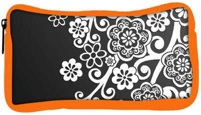 

Snoogg Eco Friendly Canvas White Floral Pattern Designer Student Pen Pencil Case Coin Purse Pouch Cosmetic Makeup Bag (ORANGE) Pouch(Multicolor)