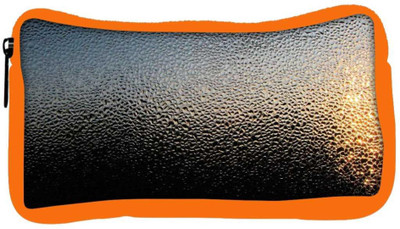 

Snoogg Eco Friendly Canvas Black Water Drops Designer Student Pen Pencil Case Coin Purse Pouch Cosmetic Makeup Bag (ORANGE) Pouch(Multicolor)