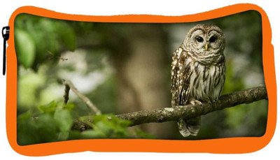 

Snoogg Eco Friendly Canvas Owl Sitting Designer Student Pen Pencil Case Coin Purse Pouch Cosmetic Makeup Bag (ORANGE) Pouch(Multicolor)