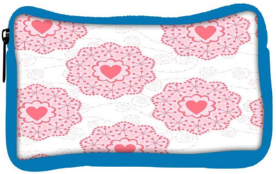 

Snoogg Eco Friendly Canvas Pink Heart White Pattern Designer Student Pen Pencil Case Coin Purse Pouch Cosmetic Makeup Bag (BLUE) Pouch(Multicolor)