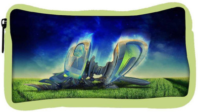 

Snoogg Eco Friendly Canvas Abstract Machine Radiant Designer Student Pen Pencil Case Coin Purse Pouch Cosmetic Makeup Bag (GREEN) Pouch(Multicolor)