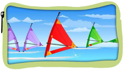 

Snoogg Eco Friendly Canvas Sail Board Sky 2561 Student Pen Pencil Case Coin Purse Pouch Cosmetic Makeup Bag (GREEN) Pouch(Multicolor)