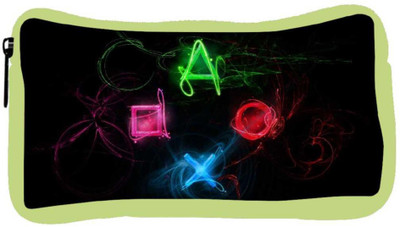 

Snoogg Eco Friendly Canvas Neon Playstation Buttons Designer Student Pen Pencil Case Coin Purse Pouch Cosmetic Makeup Bag (GREEN) Pouch(Multicolor)