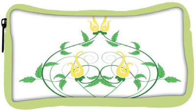 

Snoogg Eco Friendly Canvas Decorative Flourish Frame Student Pen Pencil Case Coin Purse Pouch Cosmetic Makeup Bag (GREEN) Pouch(Multicolor)