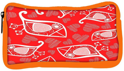 

Snoogg Eco Friendly Canvas White Birds Red Pattern Designer Student Pen Pencil Case Coin Purse Pouch Cosmetic Makeup Bag (ORANGE) Pouch(Multicolor)