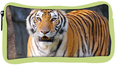 

Snoogg Eco Friendly Canvas Tiger Roar Designer Student Pen Pencil Case Coin Purse Pouch Cosmetic Makeup Bag (GREEN) Pouch(Multicolor)