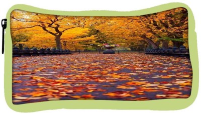 

Snoogg Eco Friendly Canvas New York Autumn Park Student Pen Pencil Case Coin Purse Pouch Cosmetic Makeup Bag (GREEN) Pouch(Multicolor)