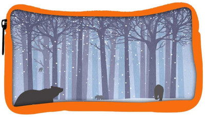 

Snoogg Eco Friendly Canvas Winter Forest Bear Designer Student Pen Pencil Case Coin Purse Pouch Cosmetic Makeup Bag (ORANGE) Pouch(Multicolor)