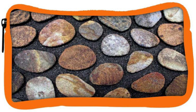 

Snoogg Eco Friendly Canvas Pebble Stones Designer Student Pen Pencil Case Coin Purse Pouch Cosmetic Makeup Bag (ORANGE) Pouch(Multicolor)