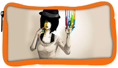 

Snoogg Eco Friendly Canvas Painted Girls Designer Student Pen Pencil Case Coin Purse Pouch Cosmetic Makeup Bag (ORANGE) Pouch(Multicolor)