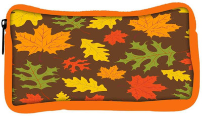 

Snoogg Eco Friendly Canvas Multicolor Leaves Designer Student Pen Pencil Case Coin Purse Pouch Cosmetic Makeup Bag (ORANGE) Pouch(Multicolor)