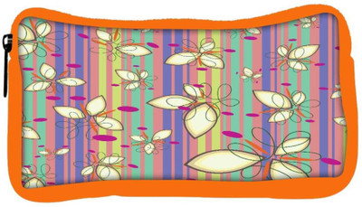 

Snoogg Eco Friendly Canvas Cream Petals Designer Student Pen Pencil Case Coin Purse Pouch Cosmetic Makeup Bag (ORANGE) Pouch(Multicolor)