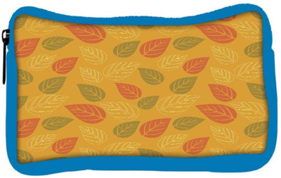 

Snoogg Eco Friendly Canvas Red And Green Leaves Yellow Pattern Designer Student Pen Pencil Case Coin Purse Pouch Cosmetic Makeup Bag (BLUE) Pouch(Multicolor)
