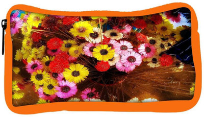 

Snoogg Eco Friendly Canvas Colorful Flowers Background Student Pen Pencil Case Coin Purse Pouch Cosmetic Makeup Bag (ORANGE) Pouch(Multicolor)