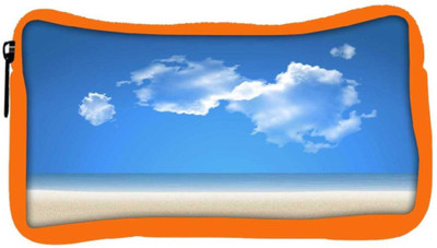 

Snoogg Eco Friendly Canvas Blue Sky Designer Student Pen Pencil Case Coin Purse Pouch Cosmetic Makeup Bag (ORANGE) Pouch(Multicolor)