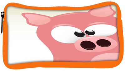 

Snoogg Eco Friendly Canvas Cute Pig Character Student Pen Pencil Case Coin Purse Pouch Cosmetic Makeup Bag (ORANGE) Pouch(Multicolor)