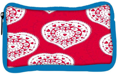 

Snoogg Eco Friendly Canvas White Heart Pink Pattern Designer Student Pen Pencil Case Coin Purse Pouch Cosmetic Makeup Bag (BLUE) Pouch(Multicolor)