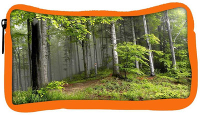 

Snoogg Eco Friendly Canvas Green Leaves Designer Student Pen Pencil Case Coin Purse Pouch Cosmetic Makeup Bag (ORANGE) Pouch(Multicolor)