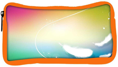 

Snoogg Eco Friendly Canvas White Feather Designer Student Pen Pencil Case Coin Purse Pouch Cosmetic Makeup Bag (ORANGE) Pouch(Multicolor)