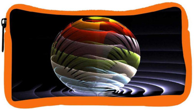

Snoogg Eco Friendly Canvas Waves Globe Designer Student Pen Pencil Case Coin Purse Pouch Cosmetic Makeup Bag (ORANGE) Pouch(Multicolor)