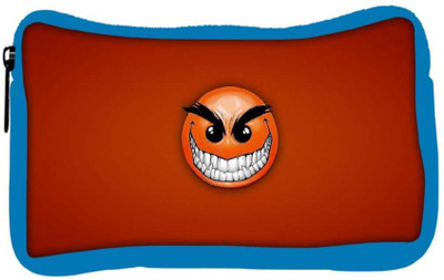 

Snoogg Eco Friendly Canvas Evil Face Minimalistic Designer Student Pen Pencil Case Coin Purse Pouch Cosmetic Makeup Bag (BLUE) Pouch(Multicolor)