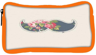 

Snoogg Eco Friendly Canvas Mustache Floral Student Pen Pencil Case Coin Purse Pouch Cosmetic Makeup Bag (ORANGE) Pouch(Multicolor)