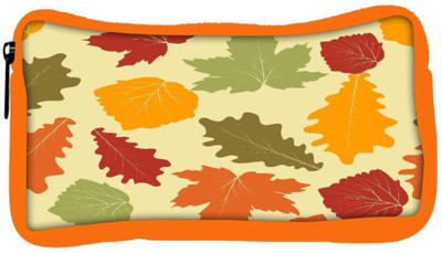 

Snoogg Eco Friendly Canvas Colorful Leaves Designer Student Pen Pencil Case Coin Purse Pouch Cosmetic Makeup Bag (ORANGE) Pouch(Multicolor)