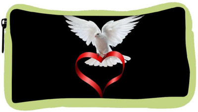 

Snoogg Eco Friendly Canvas Peace Of Heart Designer Student Pen Pencil Case Coin Purse Pouch Cosmetic Makeup Bag (GREEN) Pouch(Multicolor)