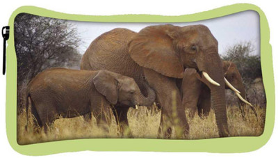 

Snoogg Eco Friendly Canvas Elephant Playing In Mud Designer Student Pen Pencil Case Coin Purse Pouch Cosmetic Makeup Bag (GREEN) Pouch(Multicolor)