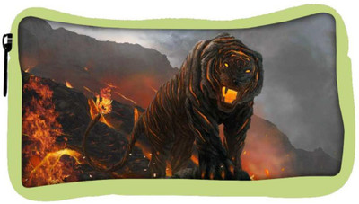 

Snoogg Eco Friendly Canvas Fire Breathing Tiger Designer Student Pen Pencil Case Coin Purse Pouch Cosmetic Makeup Bag (GREEN) Pouch(Multicolor)