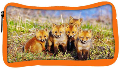 

Snoogg Eco Friendly Canvas Small Foxs Designer Student Pen Pencil Case Coin Purse Pouch Cosmetic Makeup Bag (ORANGE) Pouch(Multicolor)