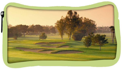 

Snoogg Eco Friendly Canvas Abstract Golf Park Designer Student Pen Pencil Case Coin Purse Pouch Cosmetic Makeup Bag (GREEN) Pouch(Multicolor)