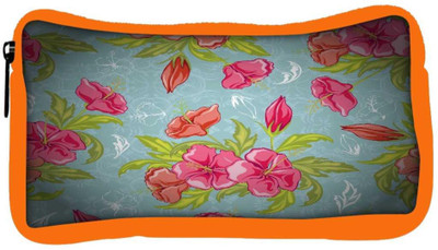 

Snoogg Eco Friendly Canvas Colorful Florals Designer Student Pen Pencil Case Coin Purse Pouch Cosmetic Makeup Bag (ORANGE) Pouch(Multicolor)