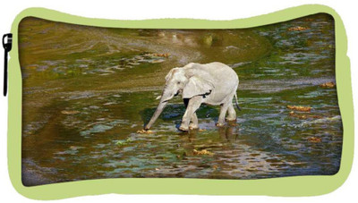 

Snoogg Eco Friendly Canvas Elephant At Night Designer Student Pen Pencil Case Coin Purse Pouch Cosmetic Makeup Bag (GREEN) Pouch(Multicolor)