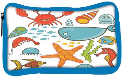 

Snoogg Eco Friendly Canvas Fish World Abstract Designer Student Pen Pencil Case Coin Purse Pouch Cosmetic Makeup Bag (BLUE) Pouch(Multicolor)
