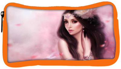 

Snoogg Eco Friendly Canvas Beauty Fantasy Girl Pink Designer Student Pen Pencil Case Coin Purse Pouch Cosmetic Makeup Bag (ORANGE) Pouch(Multicolor)