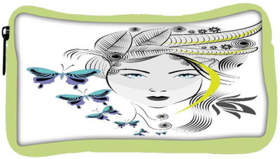 

Snoogg Eco Friendly Canvas Abstract Woman With Elegant Hair Style And Blue Butterflies Student Pen Pencil Case Coin Purse Pouch Cosmetic Makeup Bag (GREEN) Pouch(Multicolor)
