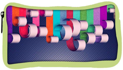 

Snoogg Eco Friendly Canvas House Paint Designer Student Pen Pencil Case Coin Purse Pouch Cosmetic Makeup Bag (GREEN) Pouch(Multicolor)