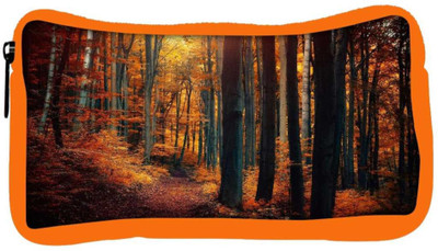 

Snoogg Eco Friendly Canvas Red Forest Designer Student Pen Pencil Case Coin Purse Pouch Cosmetic Makeup Bag (ORANGE) Pouch(Multicolor)
