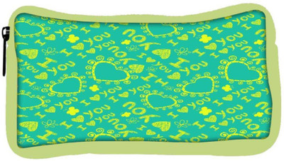 

Snoogg Eco Friendly Canvas Yellow I Love You Designer Student Pen Pencil Case Coin Purse Pouch Cosmetic Makeup Bag (GREEN) Pouch(Multicolor)