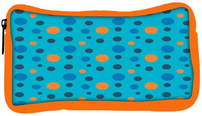 

Snoogg Eco Friendly Canvas Colorful Spots Blue Pattern Designer Student Pen Pencil Case Coin Purse Pouch Cosmetic Makeup Bag (ORANGE) Pouch(Multicolor)