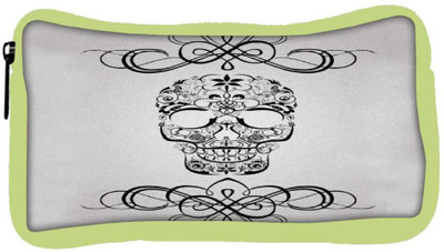 

Snoogg Eco Friendly Canvas Skull White 2435 Student Pen Pencil Case Coin Purse Pouch Cosmetic Makeup Bag (GREEN) Pouch(Multicolor)