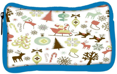 

Snoogg Eco Friendly Canvas Christmas Season Designer Student Pen Pencil Case Coin Purse Pouch Cosmetic Makeup Bag (BLUE) Pouch(Multicolor)