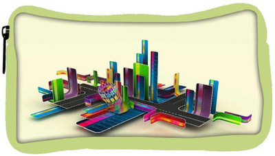 

Snoogg Eco Friendly Canvas Abstract Streets Designer Student Pen Pencil Case Coin Purse Pouch Cosmetic Makeup Bag (GREEN) Pouch(Multicolor)