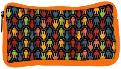 

Snoogg Eco Friendly Canvas Colorful Peoples Designer Student Pen Pencil Case Coin Purse Pouch Cosmetic Makeup Bag (ORANGE) Pouch(Multicolor)