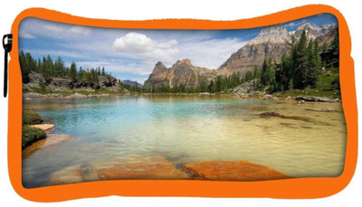 

Snoogg Eco Friendly Canvas Rocks In The Lake Designer Student Pen Pencil Case Coin Purse Pouch Cosmetic Makeup Bag (ORANGE) Pouch(Multicolor)