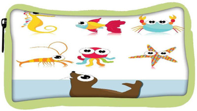 

Snoogg Eco Friendly Canvas Background With Sea Animal Student Pen Pencil Case Coin Purse Pouch Cosmetic Makeup Bag (GREEN) Pouch(Multicolor)